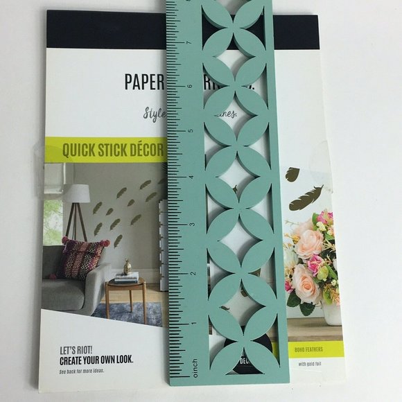 Paper Riot Co. Removable Decals Boho Feathers Quick Stick 48 Decal Stickers New - Picture 9 of 12